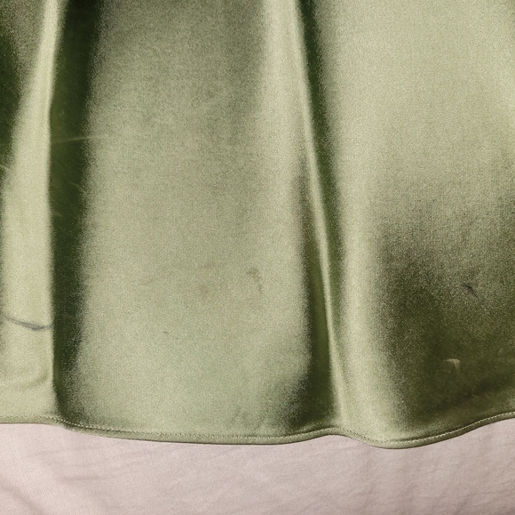 Stunning Niteline Sage Satin Strapless Gown Train Bolero Jacket Lined 14 - Picture 14 of 16